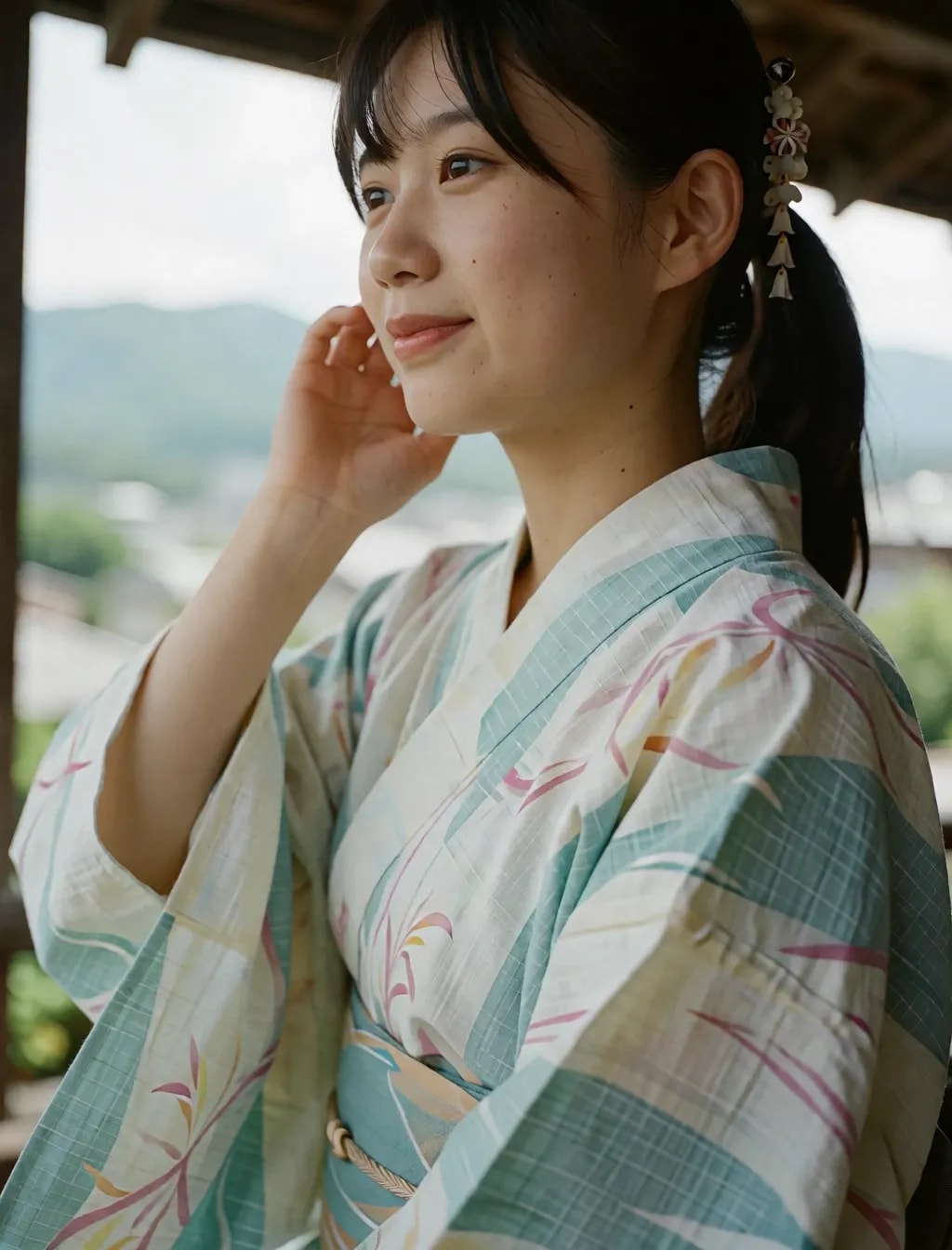 普通の子の浴衣