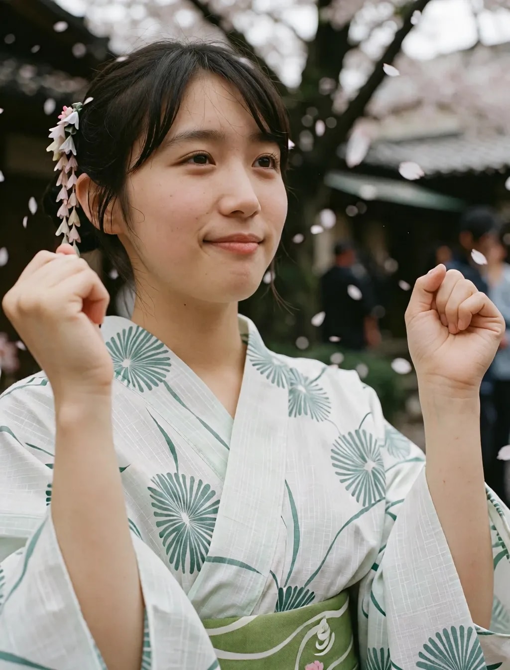 普通の子の浴衣