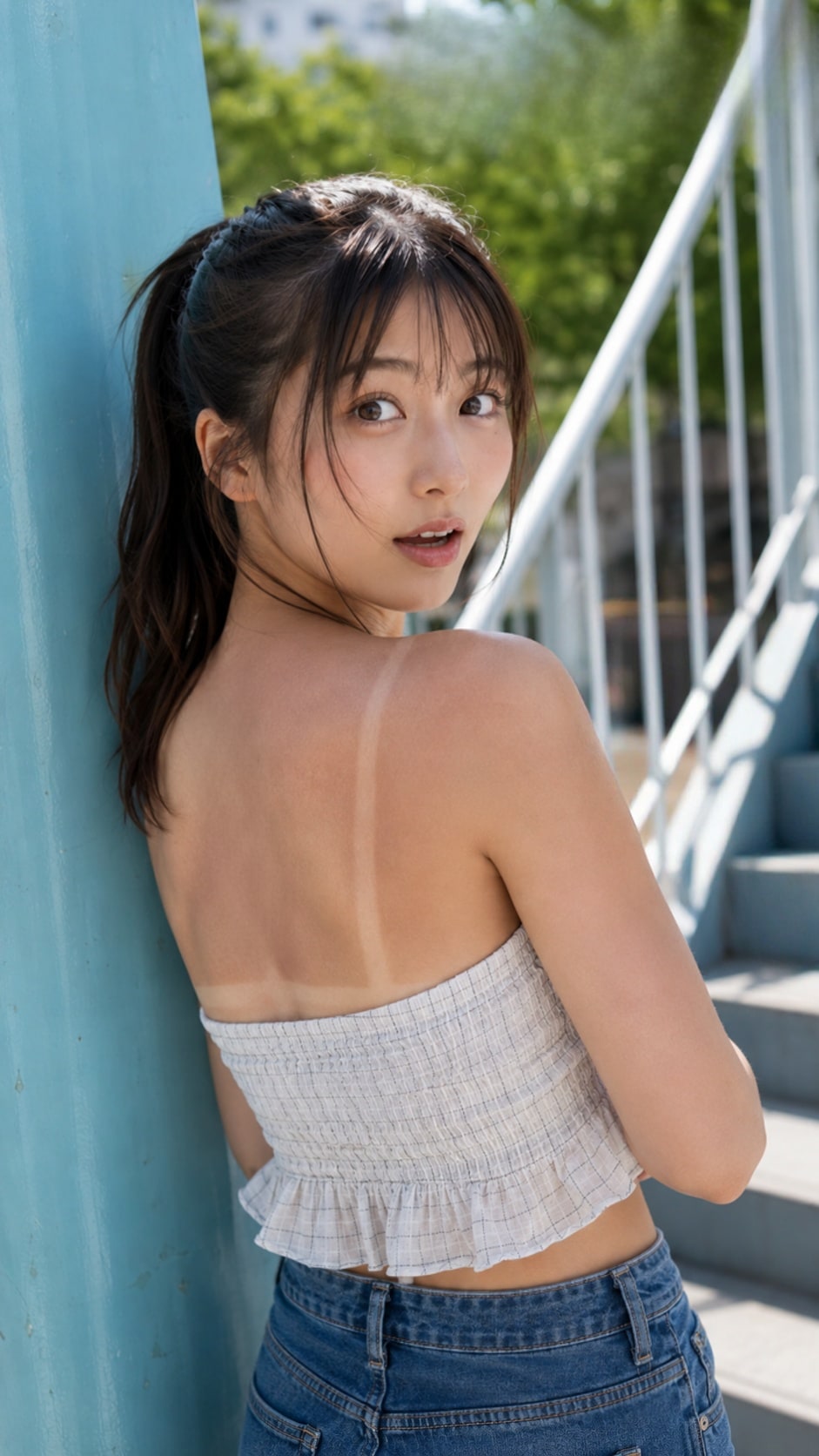 振り返った先に…