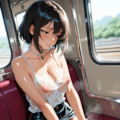 電車の中でこんなの…ドキドキが止まらない🥵 3枚目