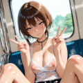 電車の中でこんなの…ドキドキが止まらない🥵 8枚目