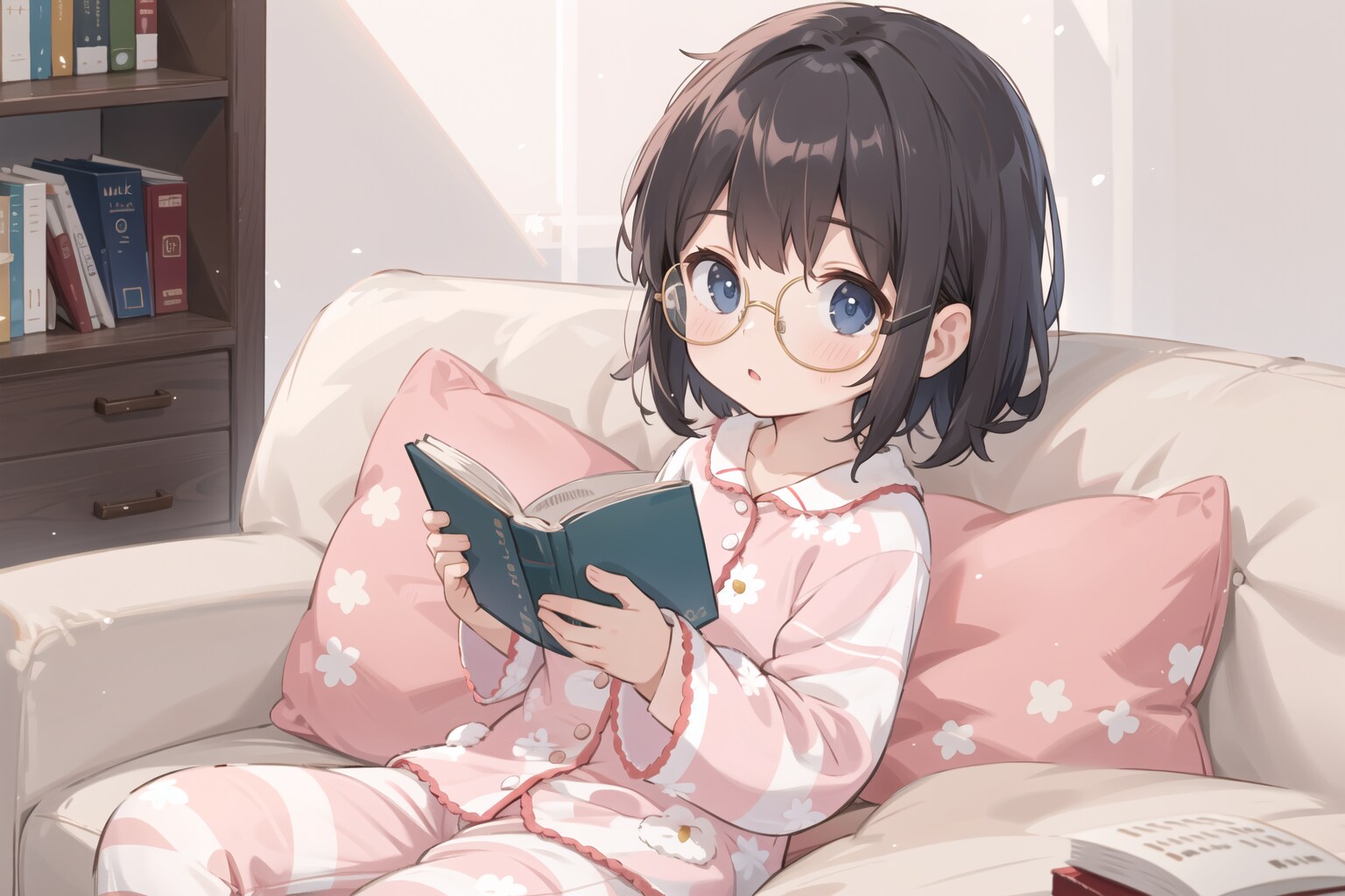 本を読む少女