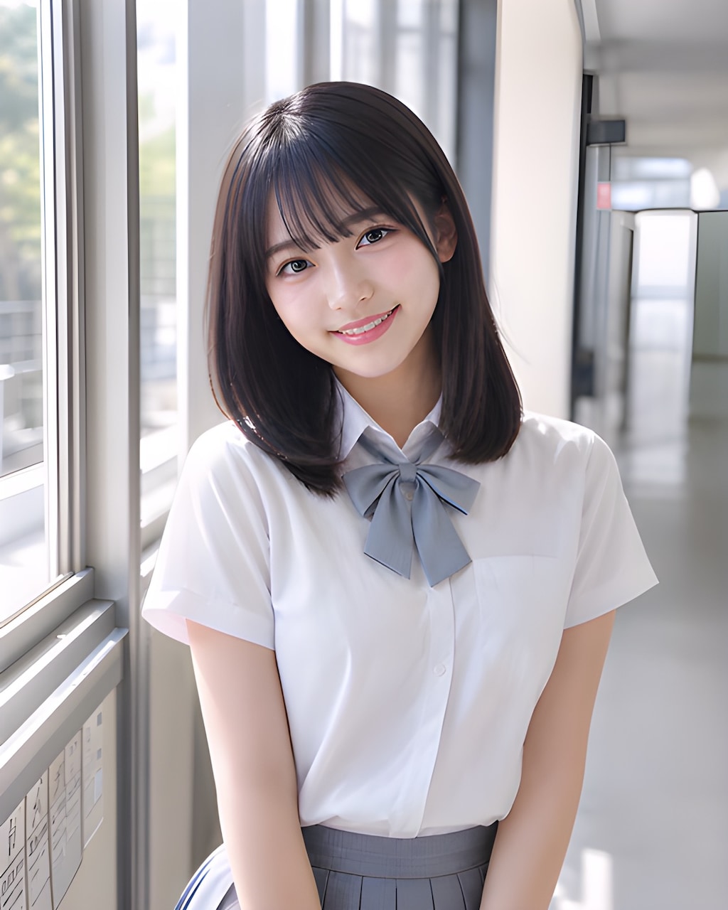 お昼の美人学生さん