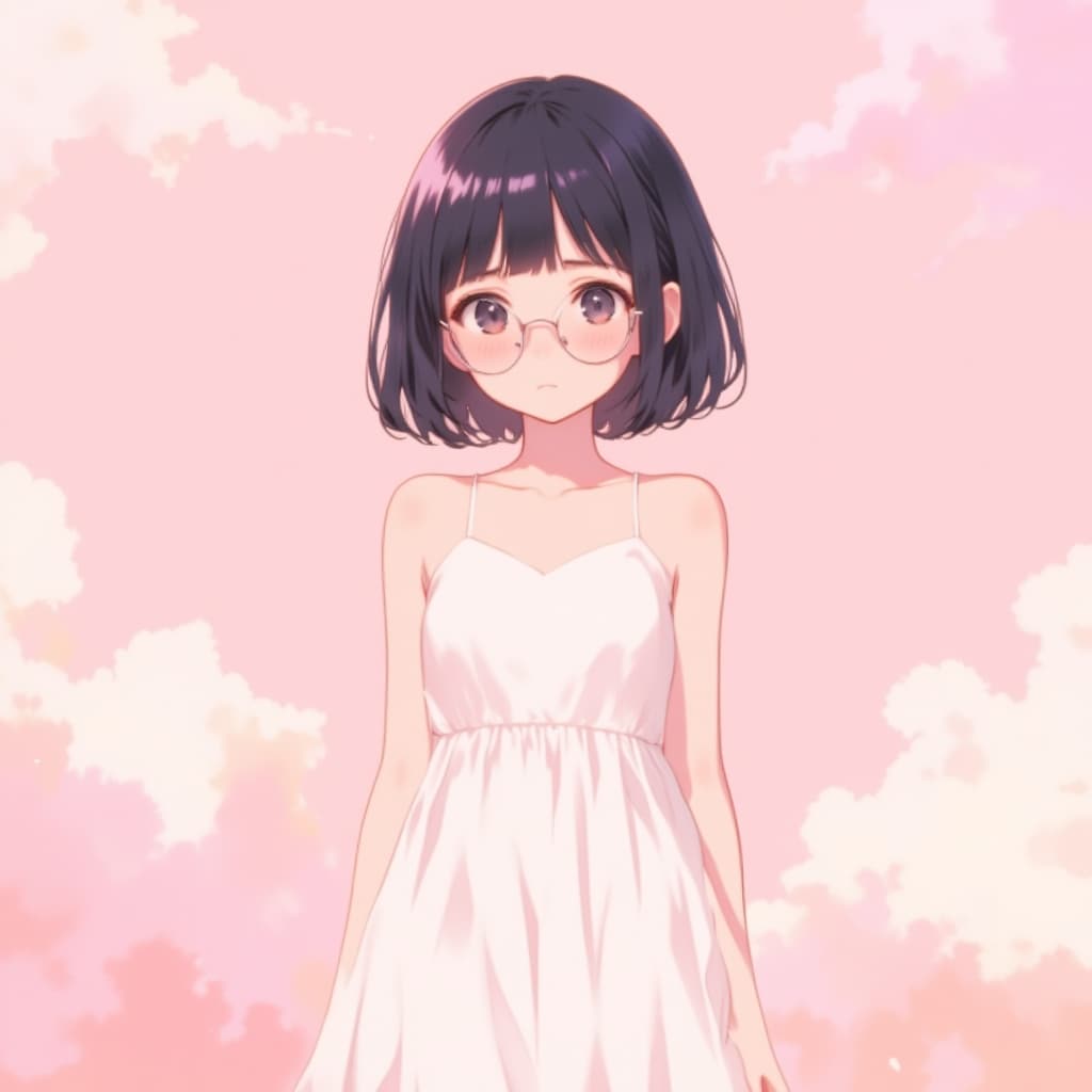 めがねちゃんピンク基調 | の人気AIイラスト・グラビア