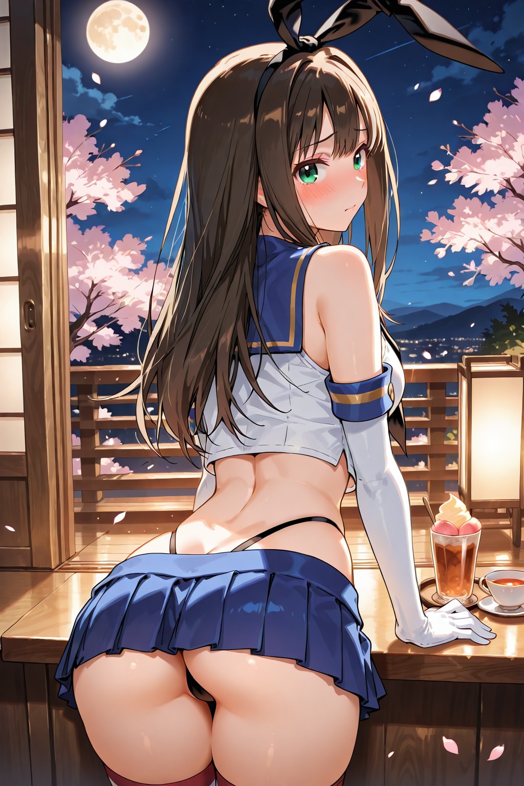 島風衣装のしぶりんを後ろから(ちちぷい版)