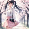 少女と桜 6 2枚目