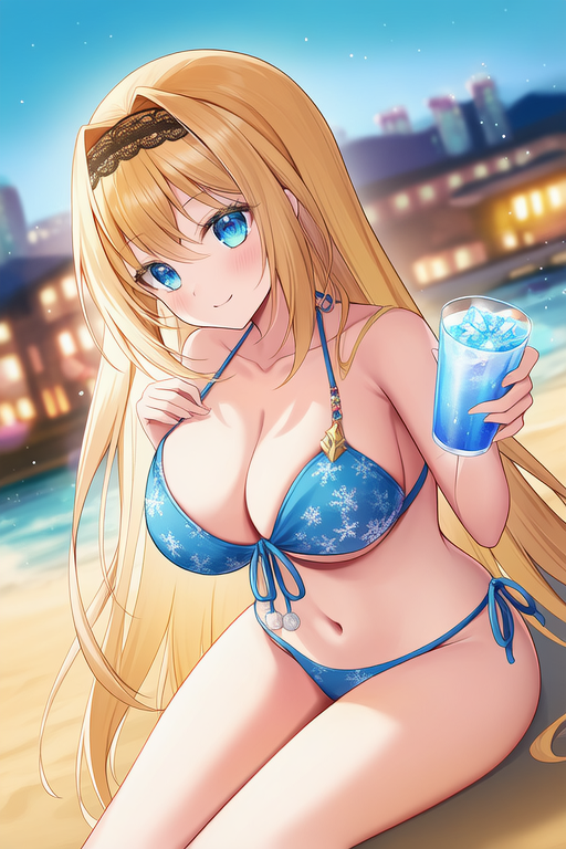 真夏の金髪ちゃん
