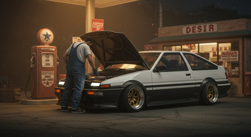 AE86点検中