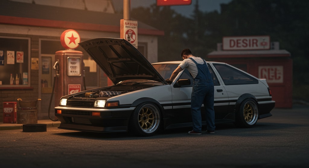 AE86点検中