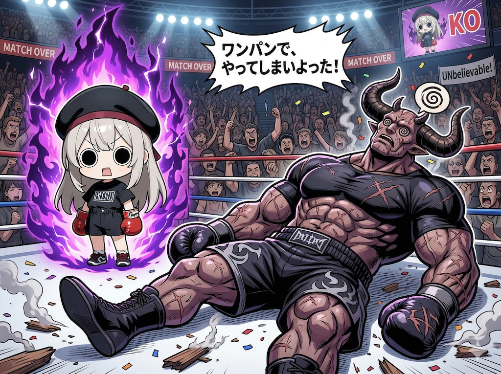 ワンパンでやってしまいよったえらいこっちゃ嬢
