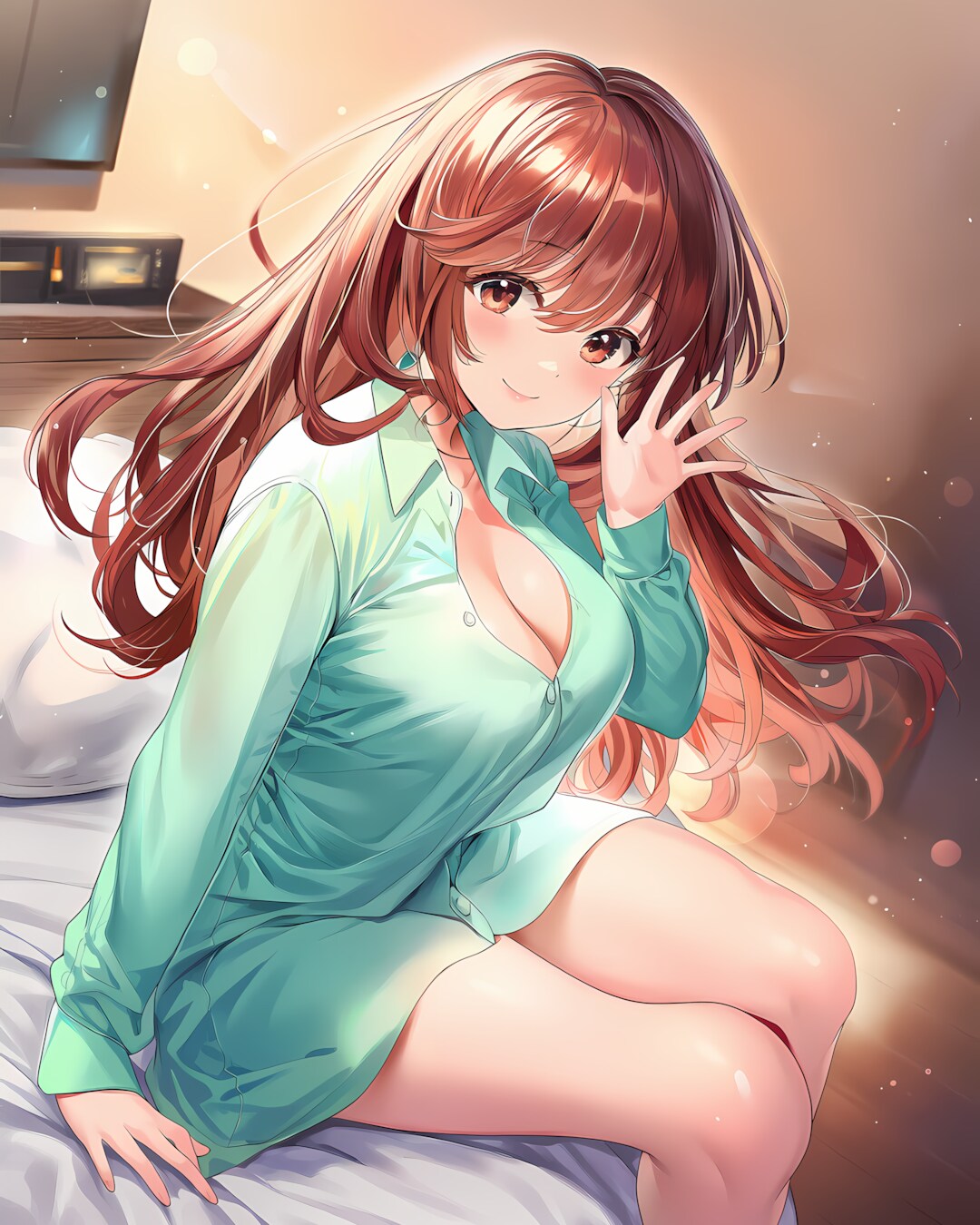 🌙彼シャツ風ワンピでリラックス✨おやすみ💤