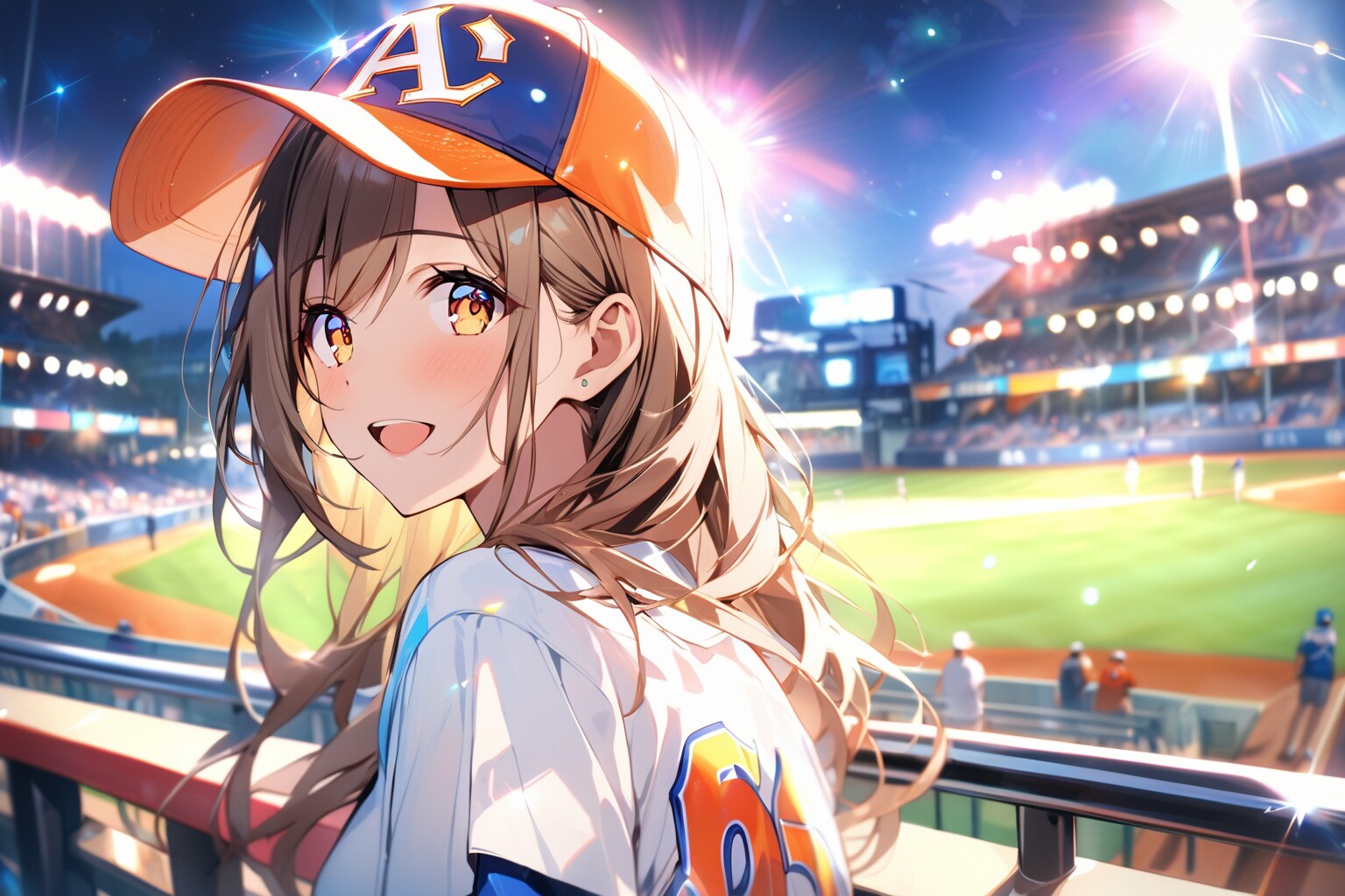 野球観戦少女
