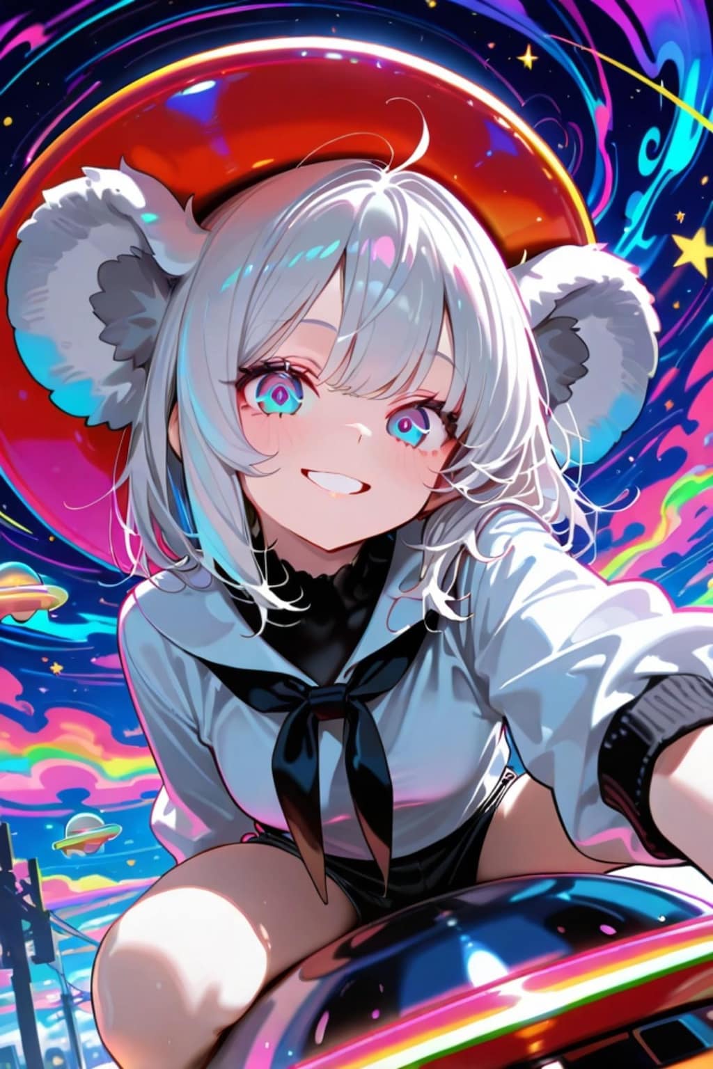 コアラ耳の銀髪ちゃん