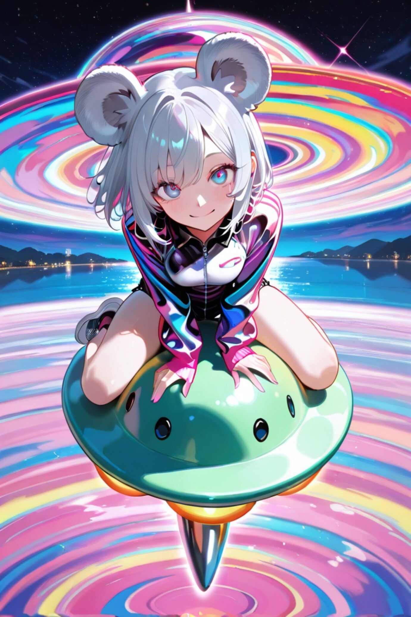 コアラ耳の銀髪ちゃん | の人気AIイラスト・グラビア