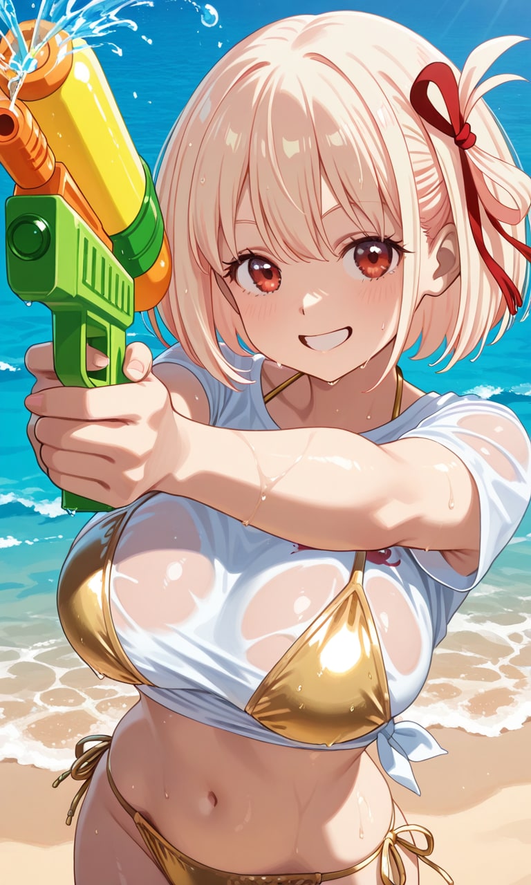 金色ビキニで狙い撃ちな錦木千束👙🔫😍