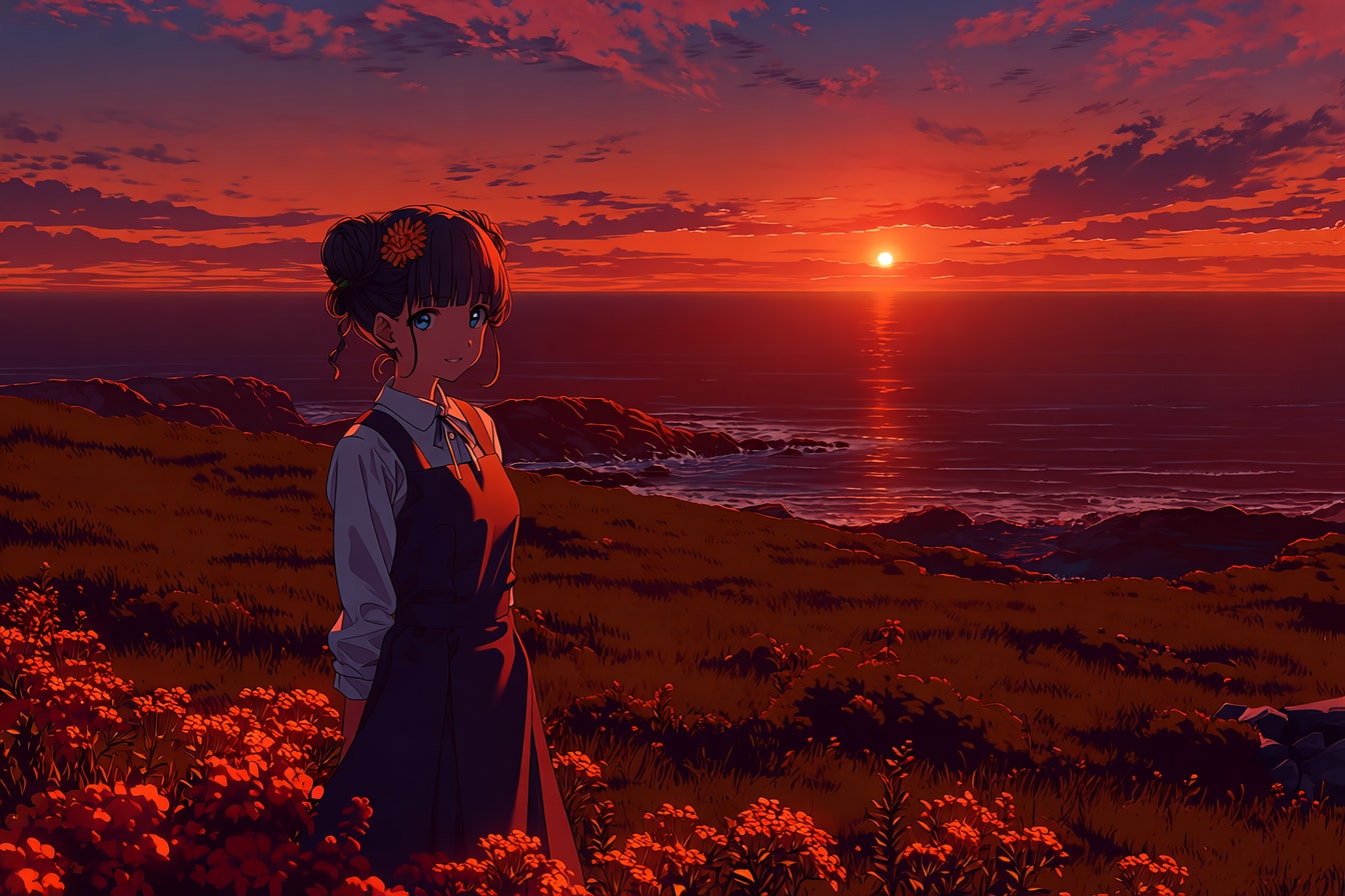 夕暮れのおだんごちゃん🍡✨153 | の人気AIイラスト・グラビア