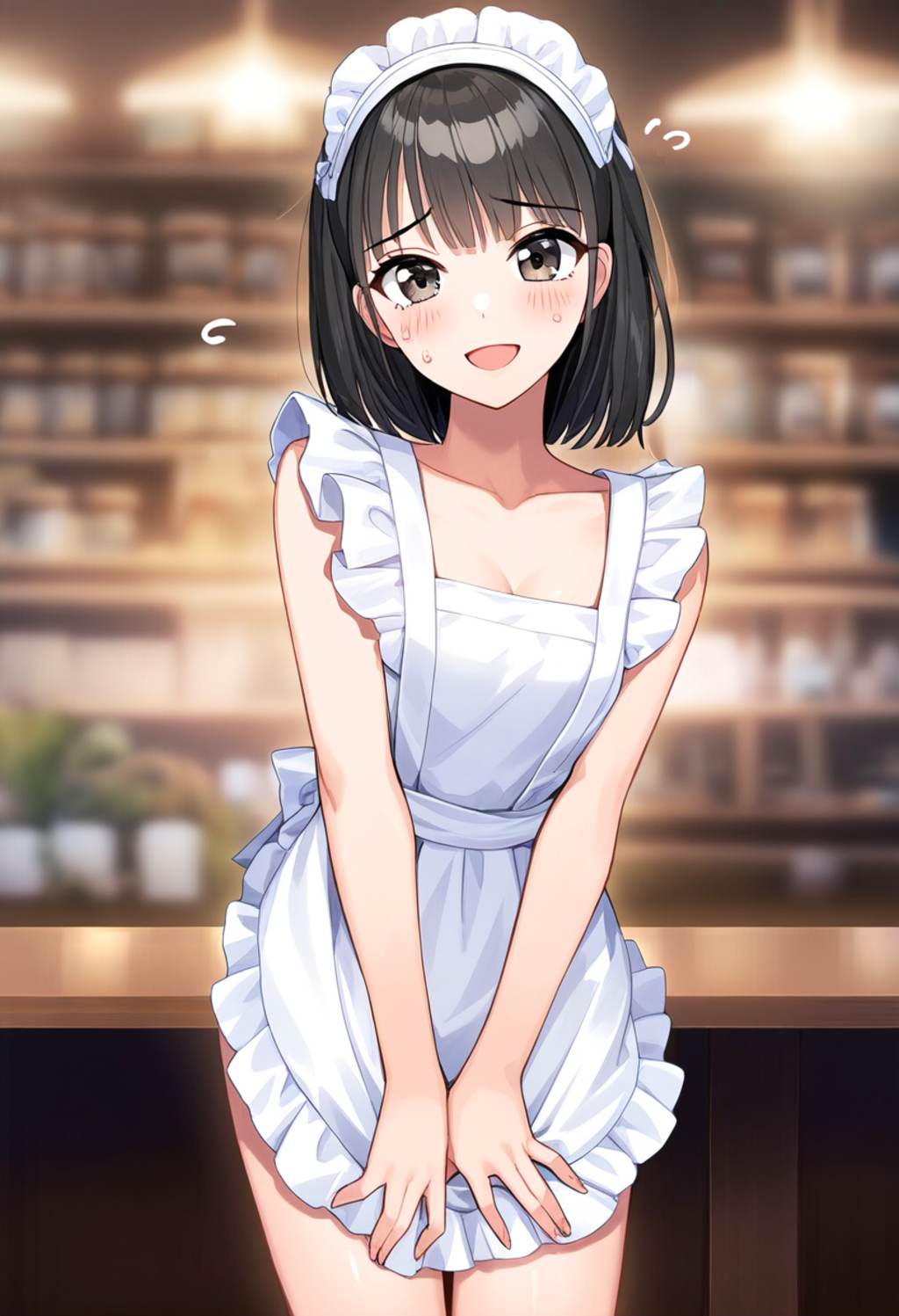 裸エプロンカフェの新人