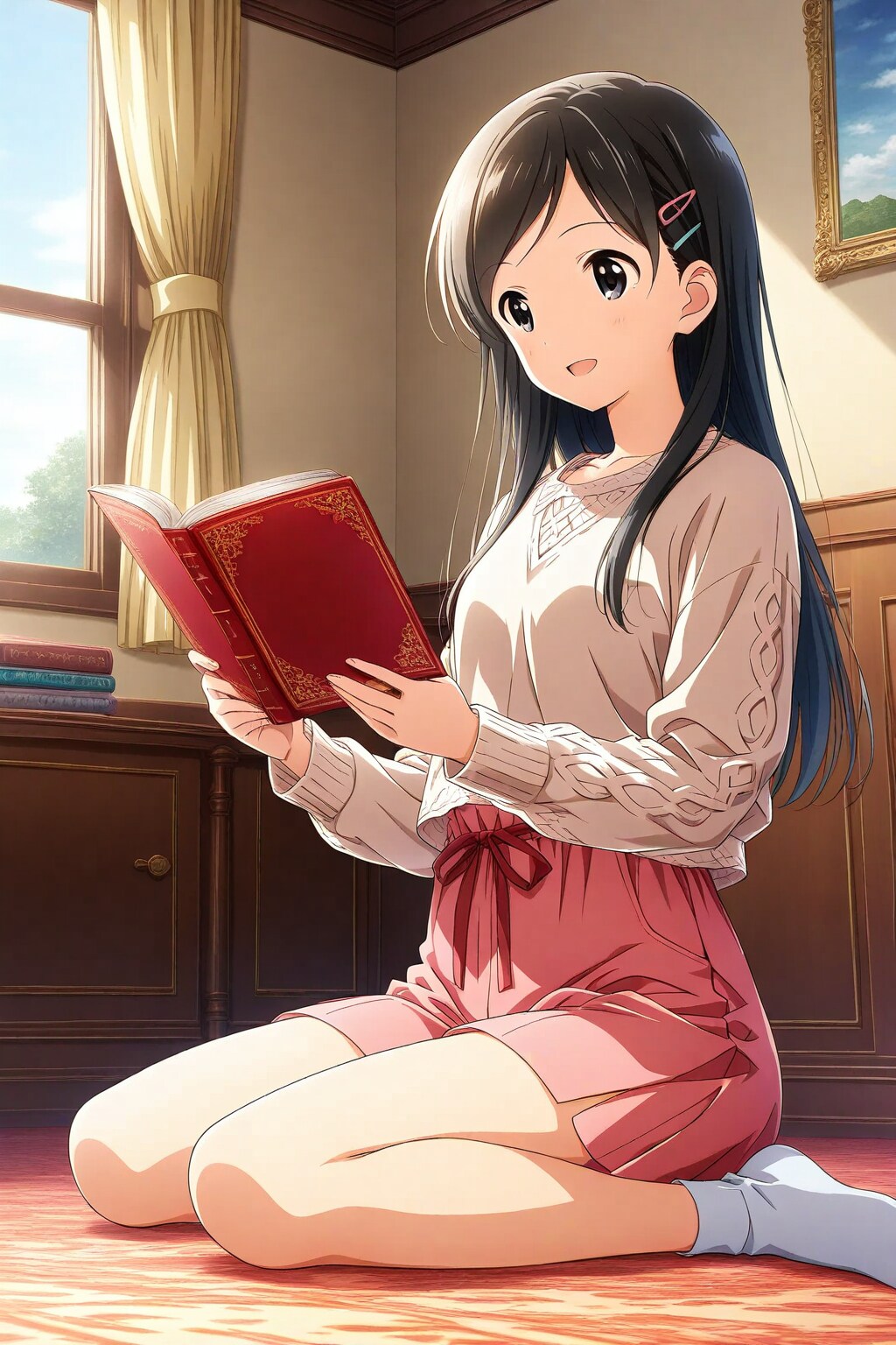 読書する三女ちゃん⛄✨