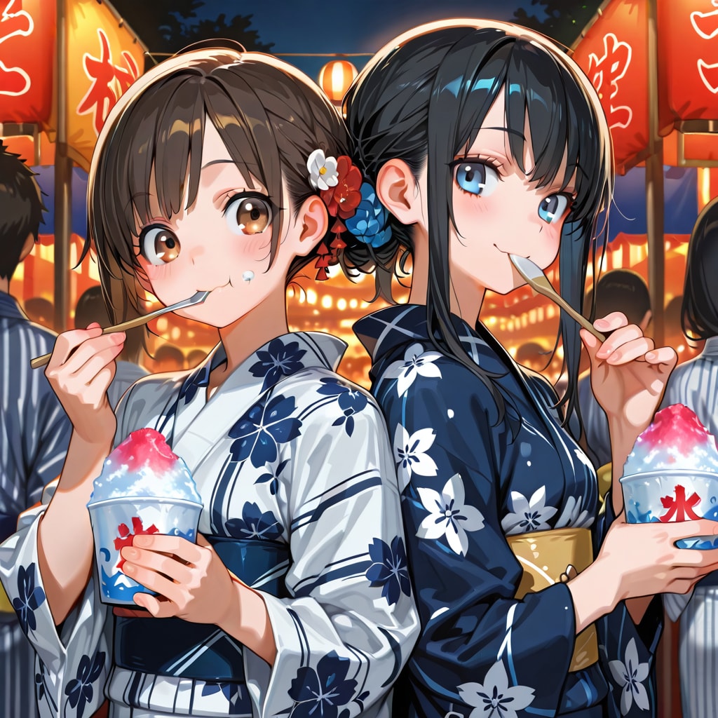 夏祭りかき氷 | の人気AIイラスト・グラビア