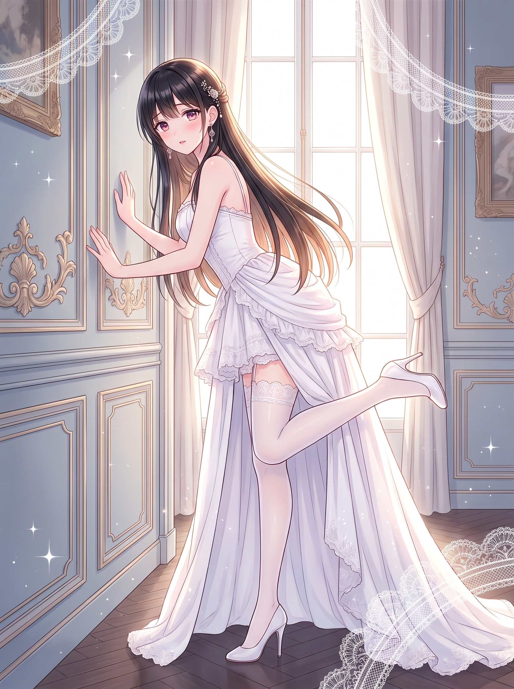 暁窓白花舞 | の人気AIイラスト・グラビア