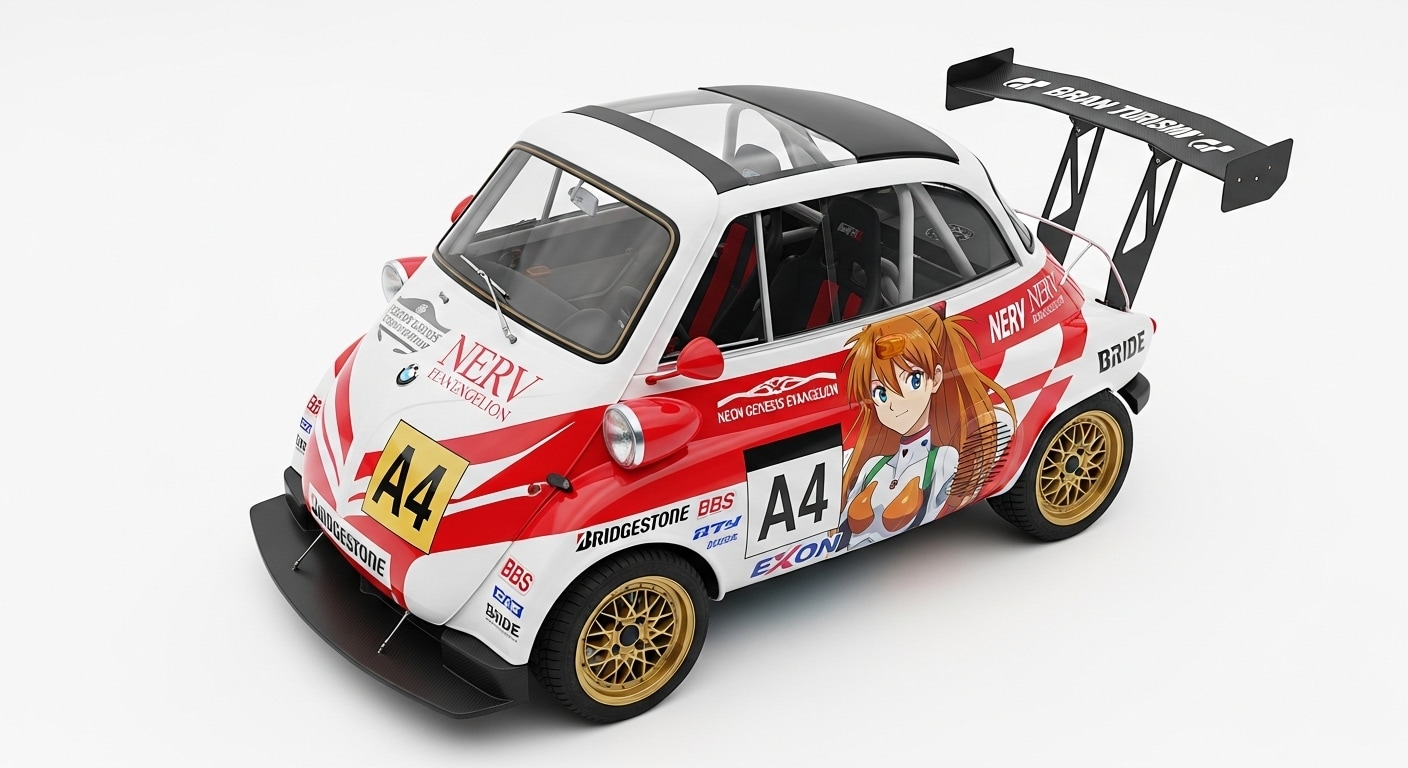 イセッタ新世紀エヴァンゲリオン痛車レーシングカー | の人気AIイラスト・グラビア