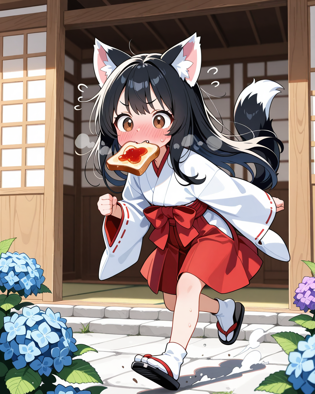 お姉ちゃーん！！今日予防接種の日・・・・あっ！！逃げたぁ！！