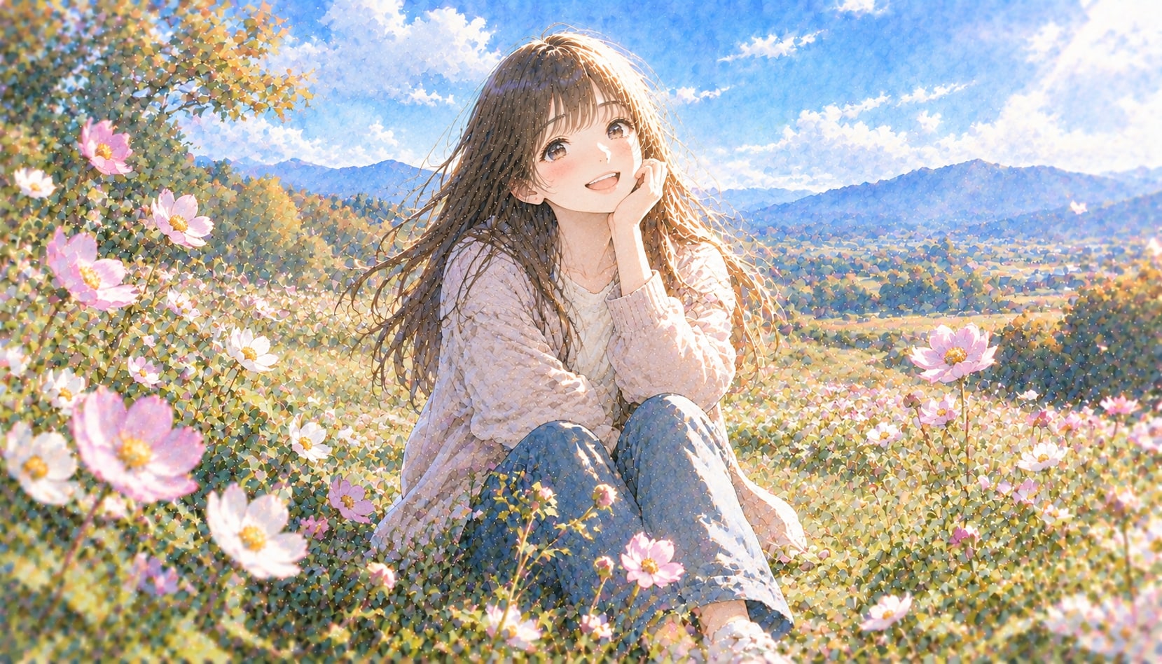 誕生花　0930 シュウメイギク | の人気AIイラスト・グラビア
