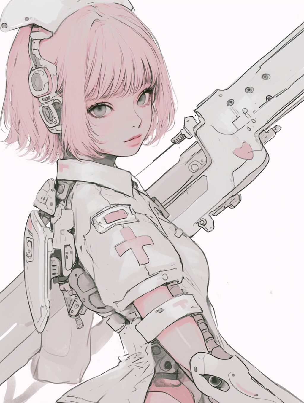 PiNK cyber nurse sci-fi mode