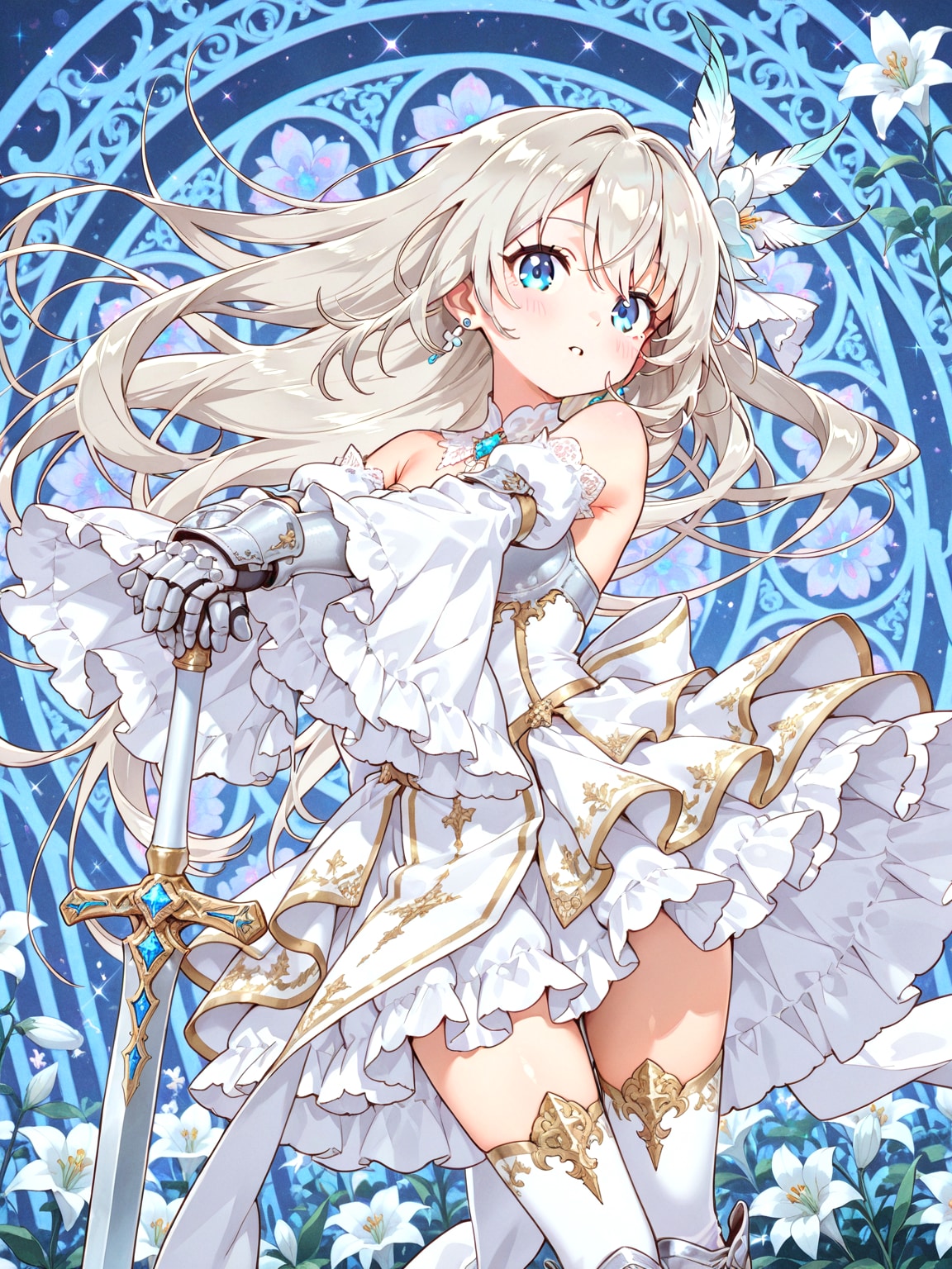 白いユリの姫騎士