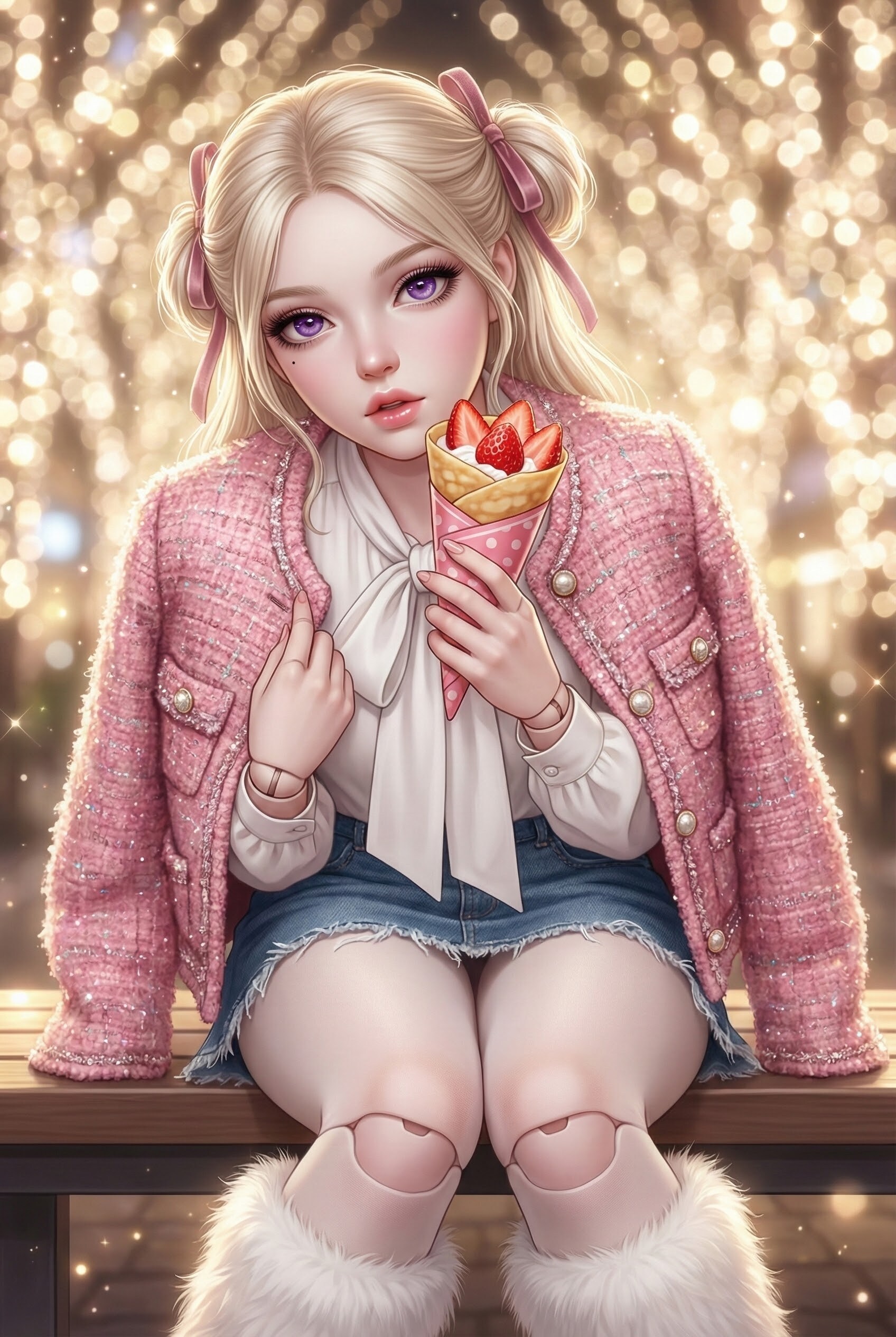 【現代風】ヴェスペル：表参道シュガー・ツイード（Sugar Tweed Date） | の人気AIイラスト・グラビア