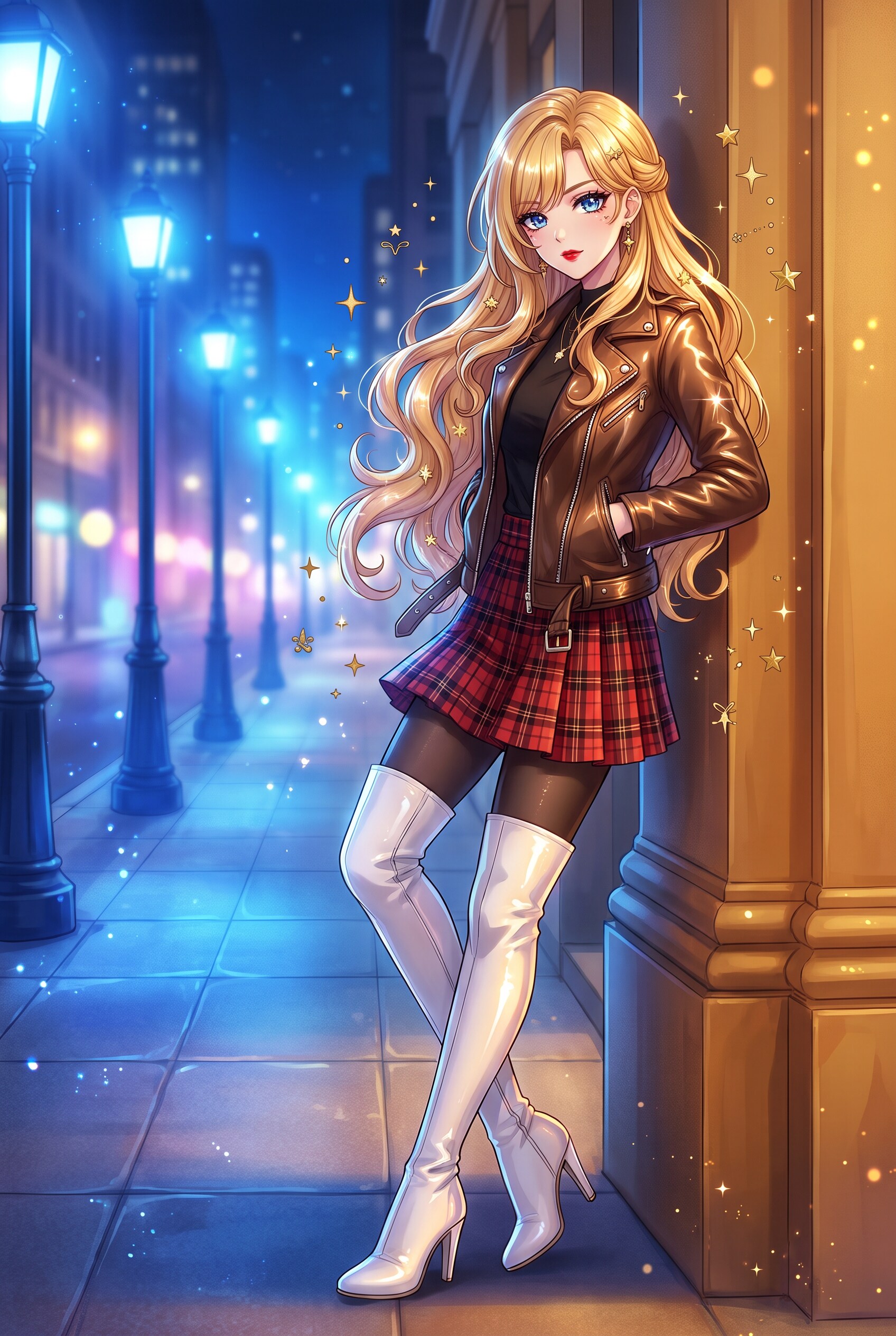 燦夜紅格子麗影 | の人気AIイラスト・グラビア