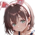 兎耳と紺碧の水衣 2枚目