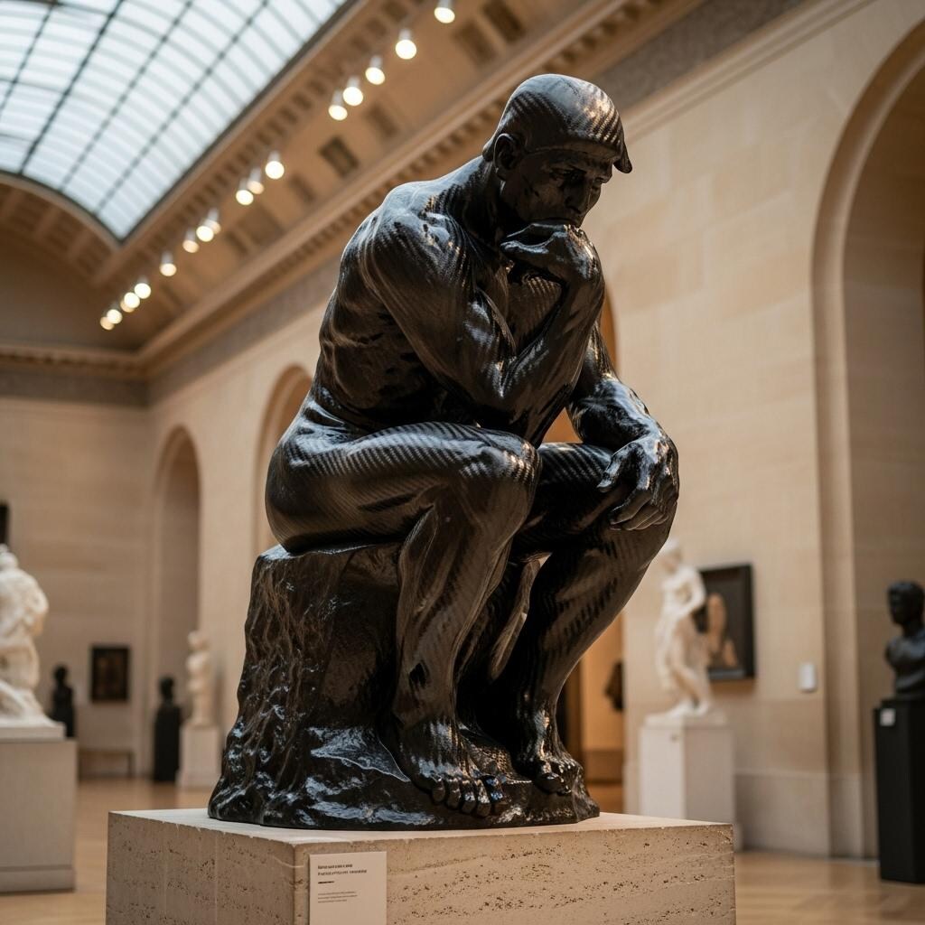 カーボンファイバーの彫刻