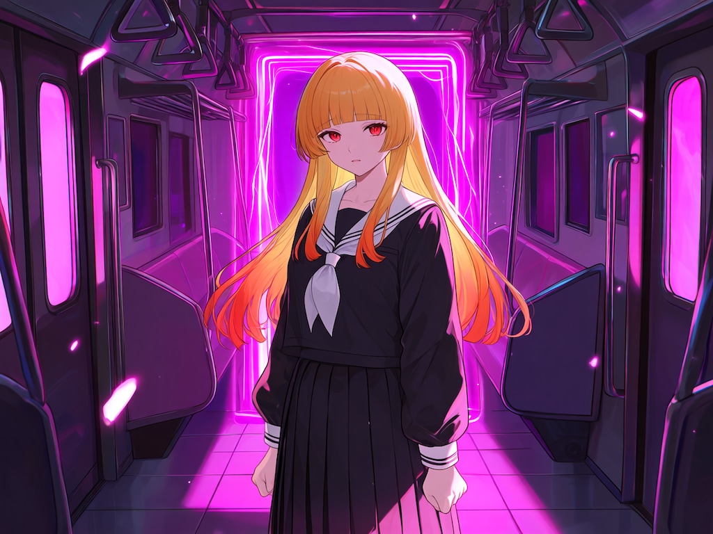 駅で迷っている女の子（再生成）