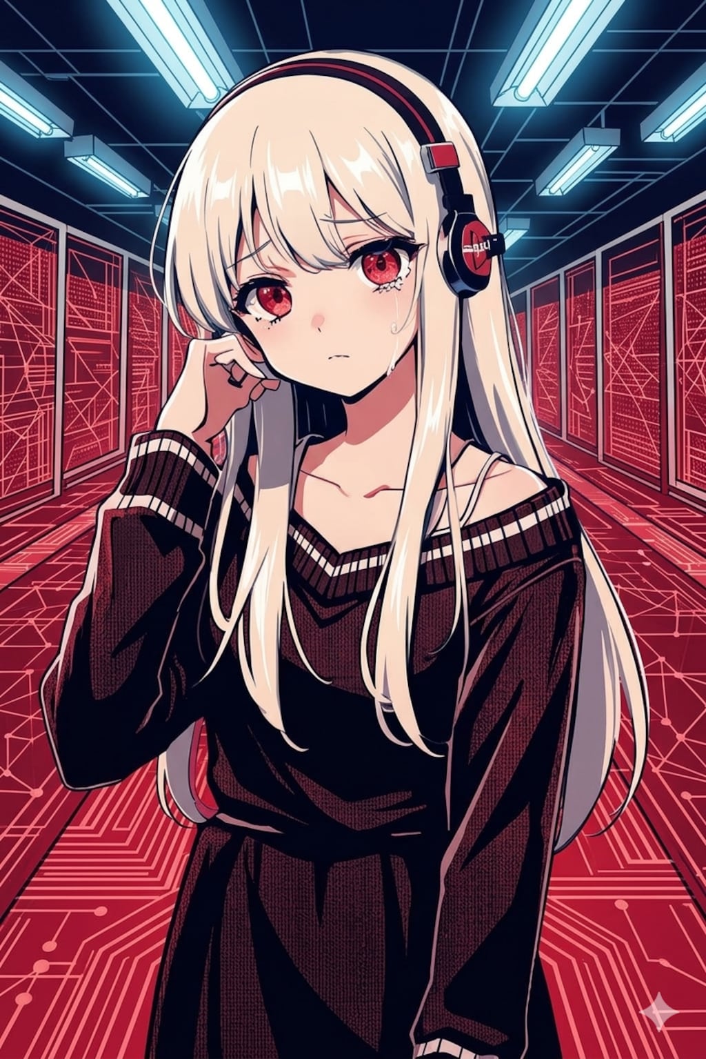 駅で迷っている女の子（再生成）