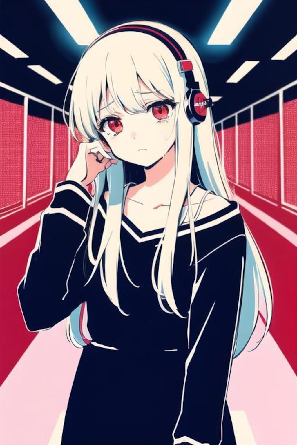 駅で迷っている女の子（再生成）