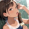 スク水とチョコバナナ 2枚目