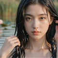 髪を洗う女性 2 2枚目