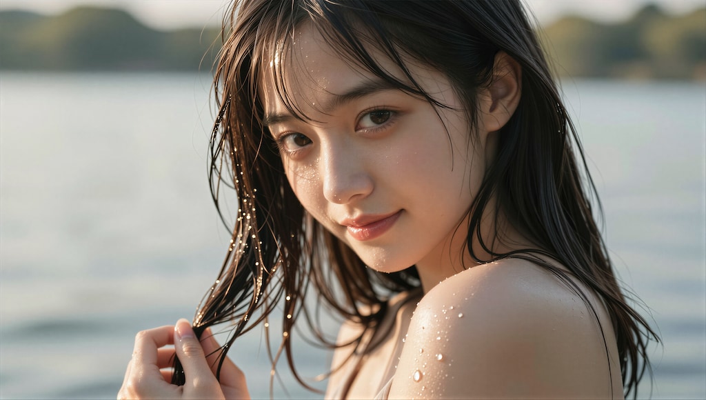 髪を洗う女性 2