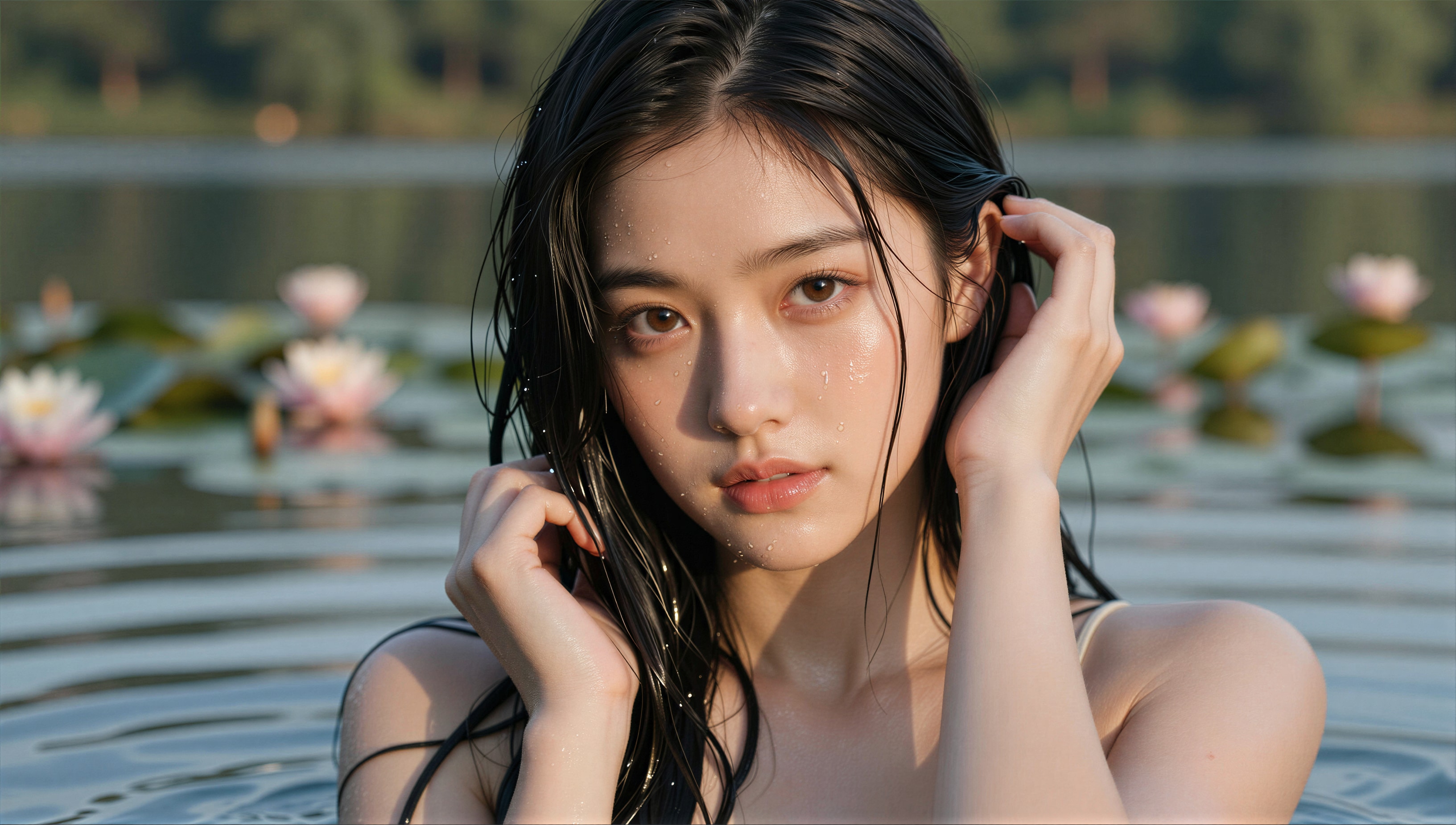 髪を洗う女性 2