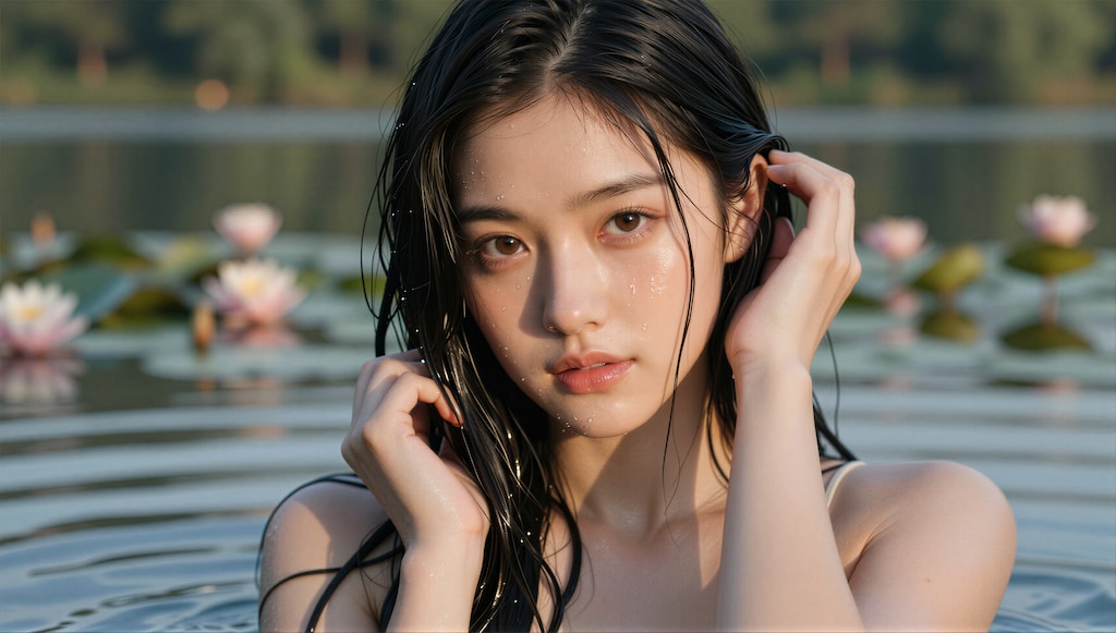 髪を洗う女性 2