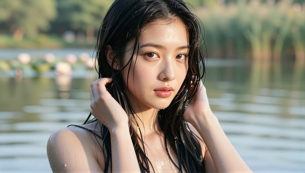 髪を洗う女性 2
