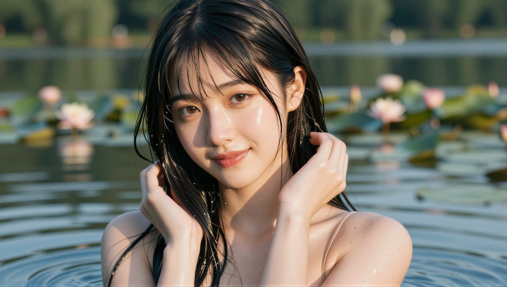 髪を洗う女性 2