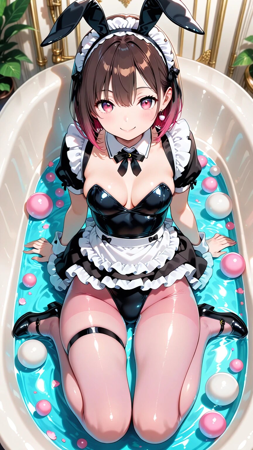水浴びメイドさん