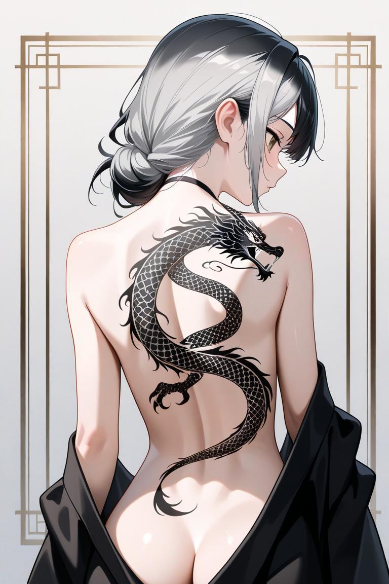 刺青お尻半分