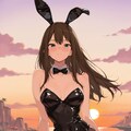 バニーガール衣装のしぶりんとアメリカネズミの国(?)(ちちぷい版) 2枚目