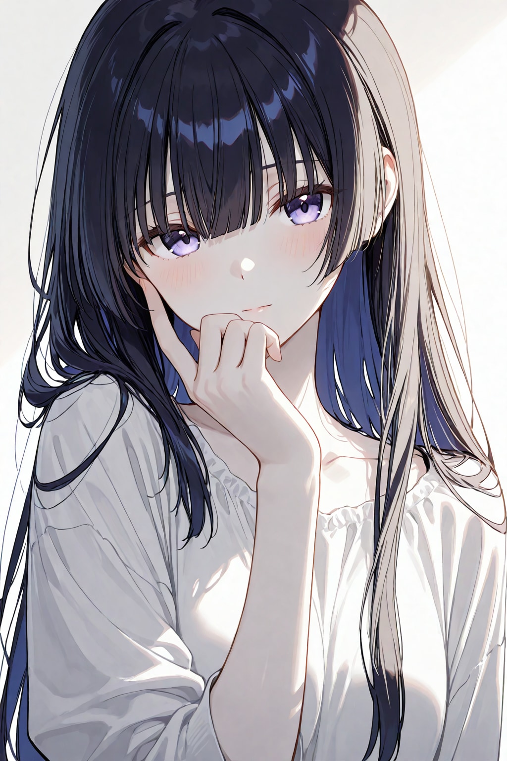 前髪で目が隠れている少女 | の人気AIイラスト・グラビア