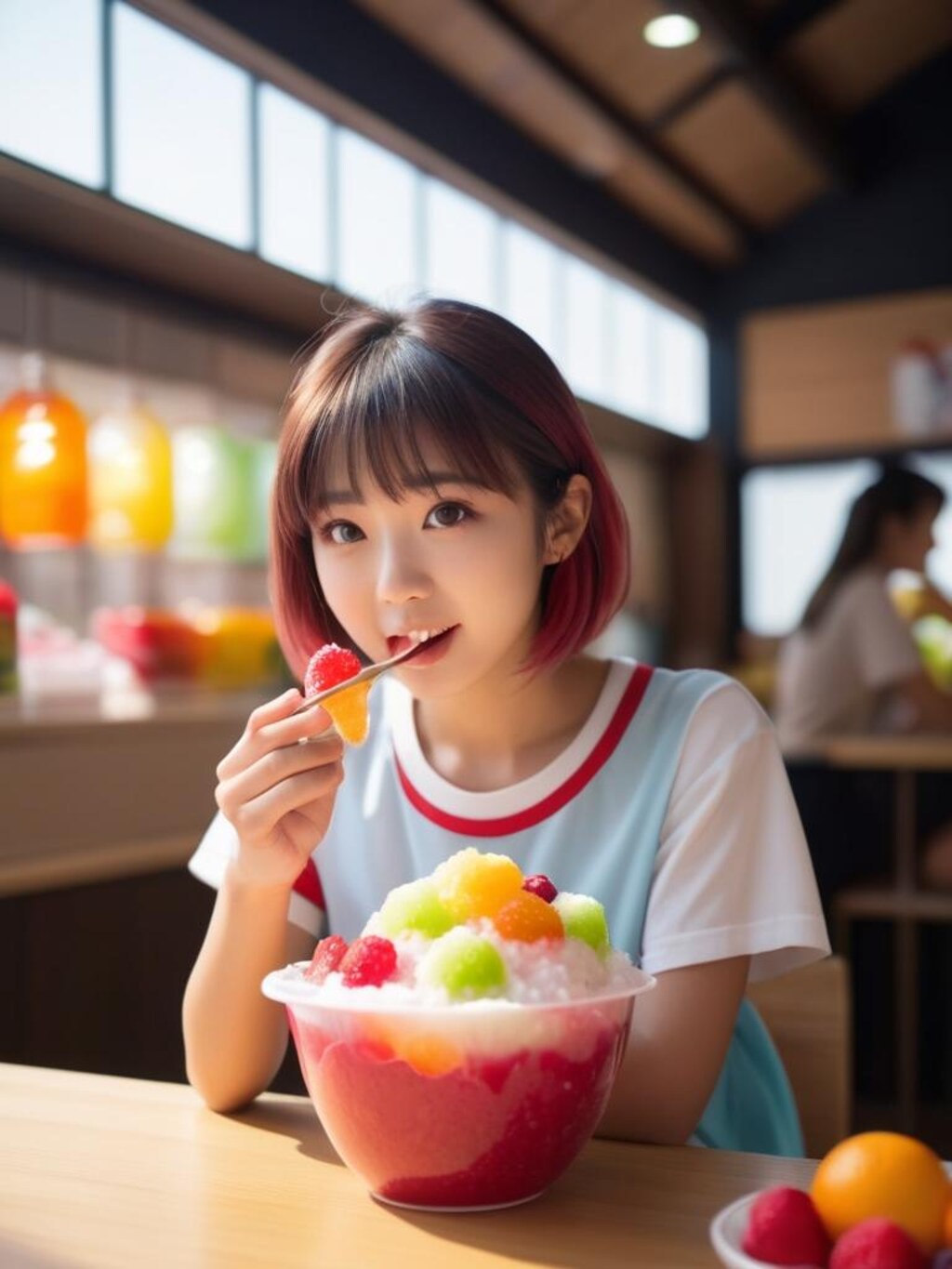 猛暑だ、かき氷が美味しい♪