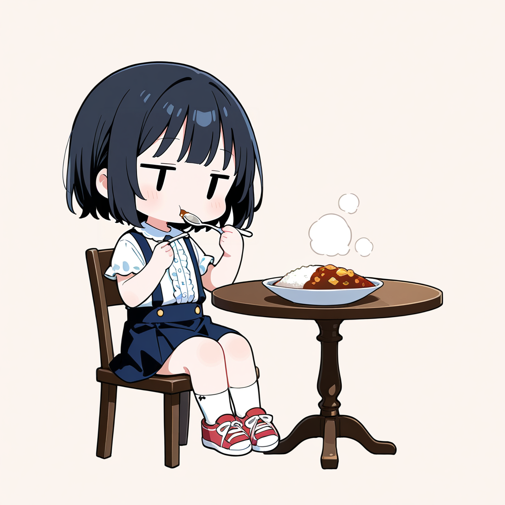 カレーを食べる