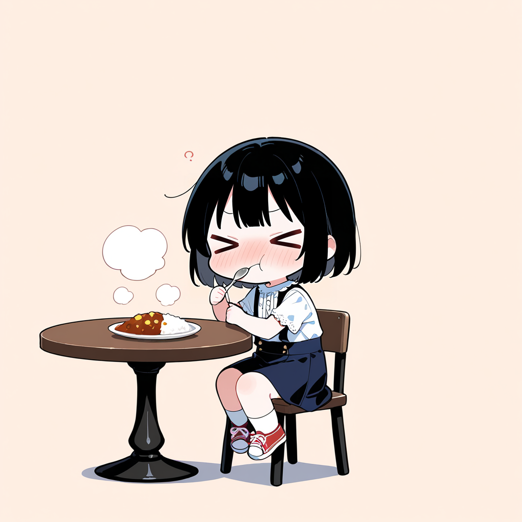 カレーを食べる